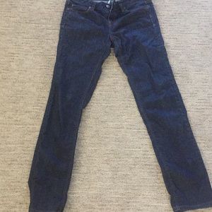 Dark wash straight leg jeans